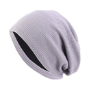 Double Fabric  waffle pattern spring Autumn  unisex Skullies & Beanies