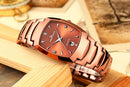 KEEP In Touch Luxury Brand Men's Watches Alloy Clock Quartz Calendar Dress Men Watch Square Male Wrist Watches Wedding Gifts