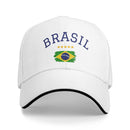 Unisex Brasil National Flag Brazil Hat Fashion Baseball Cap  Snapback Hat Casual Headewear Adjustable