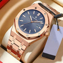 PAAZOMU Men Quartz Wrist Watches Gold Luxury Brand Business Luminous Waterproof Male Clock Calendar Stainless Steel Watch New