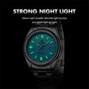 PAAZOMU Fashion Round Quartz Man Clock Waterproof Luminous Date Stainless Steel Watches For Men Luxury Business Men Wristwatch