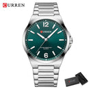 CURREN Luxury Minimalist Men's Watch Two Tone Golden Stainless Steel Business Quartz Wristwatch Simple Dress Clock Male
