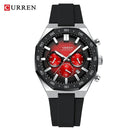 CURREN 8489 Luxury New Quartz Chrono Sport Watches Brands for Men Silicone Bracelet Multifunction Dial relojes para caballeros