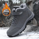 Winter Men Boots Microfiber Leather Snow Boots Man Plush Warm Causal Shoe Waterproof Men Boots Male Sneakers Spring Ankle Boots