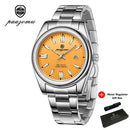 PAAZOMU Fashion Round Quartz Man Clock Waterproof Luminous Date Stainless Steel Watches For Men Luxury Business Men Wristwatch