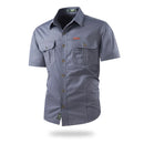 2026 New Style American Short-Sleeved Cotton Shirt for Men - Workwear Outdoor Loose-Fitting Casual Multi-Complimentary Shirt