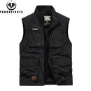 2025 New Summer Men Sleeveless Outdoor Leisure Stand Collar Vest Men Solid Color Breathable Loose Thin Vest Male Waistcoat Hots