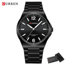 CURREN Luxury Minimalist Men's Watch Two Tone Golden Stainless Steel Business Quartz Wristwatch Simple Dress Clock Male