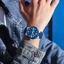CURREN 8465 New Fashionable Men's Quartz Watch Waterproof Calendar Luminous Silicone Strap Casual Premium Men's Clock Daily Gift