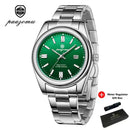 PAAZOMU Fashion Round Quartz Man Clock Waterproof Luminous Date Stainless Steel Watches For Men Luxury Business Men Wristwatch