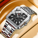 CURREN 8479 Luxury Stainless Steel High-End Square Men's Quartz Watch, Fashionable Business Wristwatch reloj hombre de gama alta