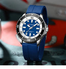 Curren 8448 Unisex Quartz Watch, Luminous Round Wristwatch with Soft Silicone Strap Outdoor Waterproof Fashion Daily Casual Wear