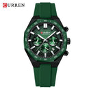 CURREN 8489 Luxury New Quartz Chrono Sport Watches Brands for Men Silicone Bracelet Multifunction Dial relojes para caballeros