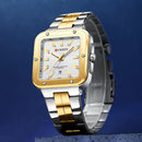 CURREN 8479 Luxury Stainless Steel High-End Square Men's Quartz Watch, Fashionable Business Wristwatch reloj hombre de gama alta