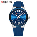 CURREN 8465 New Fashionable Men's Quartz Watch Waterproof Calendar Luminous Silicone Strap Casual Premium Men's Clock Daily Gift