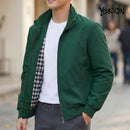 Korean Spring Autumn Casual Solid Fashion Slim Bomber Jacket Men Overcoat Stand Collar Jackets Men's Jacket S-6XL Top