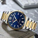 CURREN Luxury Minimalist Men's Watch Two Tone Golden Stainless Steel Business Quartz Wristwatch Simple Dress Clock Male