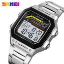 SKMEI 2307 New Fashion Waterproof Men's Sports Digital Watch Countdown LED Display Stainless Steel TPU Men's Luxury Watch reloj