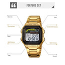 SKMEI 2307 New Fashion Waterproof Men's Sports Digital Watch Countdown LED Display Stainless Steel TPU Men's Luxury Watch reloj