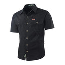 2026 New Style American Short-Sleeved Cotton Shirt for Men - Workwear Outdoor Loose-Fitting Casual Multi-Complimentary Shirt