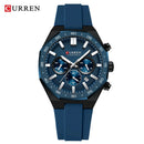 CURREN 8489 Luxury New Quartz Chrono Sport Watches Brands for Men Silicone Bracelet Multifunction Dial relojes para caballeros