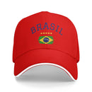 Unisex Brasil National Flag Brazil Hat Fashion Baseball Cap  Snapback Hat Casual Headewear Adjustable