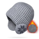 Men Women Winter Warm Plush Knitted Snow Fashion Hat Unisex New Outdoor Coldproof Ear Protection Wool Caps Snowflake logo