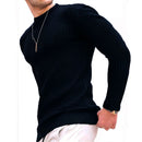Men's coat fashion small check Waffle youth round neck jacquard check hoodie