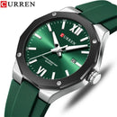 CURREN 8465 New Fashionable Men's Quartz Watch Waterproof Calendar Luminous Silicone Strap Casual Premium Men's Clock Daily Gift