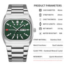 2026 New Men Watches 40mm Square Quartz Movement Analog Diving Series Clock Black Stainless Steel Top Brand Watch for Men montre