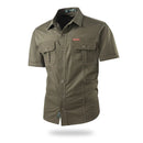 2026 New Style American Short-Sleeved Cotton Shirt for Men - Workwear Outdoor Loose-Fitting Casual Multi-Complimentary Shirt