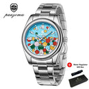 PAAZOMU Fashion Round Quartz Man Clock Waterproof Luminous Date Stainless Steel Watches For Men Luxury Business Men Wristwatch