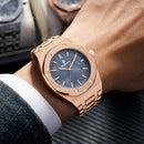 PAAZOMU Men Quartz Wrist Watches Gold Luxury Brand Business Luminous Waterproof Male Clock Calendar Stainless Steel Watch New