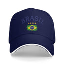 Unisex Brasil National Flag Brazil Hat Fashion Baseball Cap  Snapback Hat Casual Headewear Adjustable