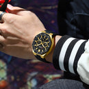 CURREN 8489 Luxury New Quartz Chrono Sport Watches Brands for Men Silicone Bracelet Multifunction Dial relojes para caballeros