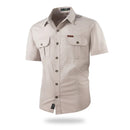 2026 New Style American Short-Sleeved Cotton Shirt for Men - Workwear Outdoor Loose-Fitting Casual Multi-Complimentary Shirt