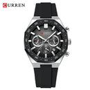 CURREN 8489 Luxury New Quartz Chrono Sport Watches Brands for Men Silicone Bracelet Multifunction Dial relojes para caballeros
