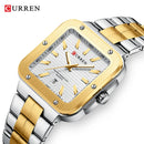 CURREN 8479 Luxury Stainless Steel High-End Square Men's Quartz Watch, Fashionable Business Wristwatch reloj hombre de gama alta