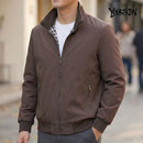Korean Spring Autumn Casual Solid Fashion Slim Bomber Jacket Men Overcoat Stand Collar Jackets Men's Jacket S-6XL Top
