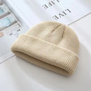 Knitted Hat for Men & Women Caps Wool Fashion Simple Warm trend Beanies Solid Autumn Winter Beanie Cap Trendy Style