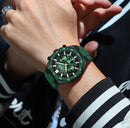 CURREN 8489 Luxury New Quartz Chrono Sport Watches Brands for Men Silicone Bracelet Multifunction Dial relojes para caballeros