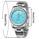 PAAZOMU Fashion Round Quartz Man Clock Waterproof Luminous Date Stainless Steel Watches For Men Luxury Business Men Wristwatch