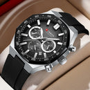 CURREN 8489 Luxury New Quartz Chrono Sport Watches Brands for Men Silicone Bracelet Multifunction Dial relojes para caballeros
