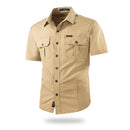 2026 New Style American Short-Sleeved Cotton Shirt for Men - Workwear Outdoor Loose-Fitting Casual Multi-Complimentary Shirt