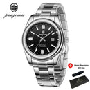 PAAZOMU Fashion Round Quartz Man Clock Waterproof Luminous Date Stainless Steel Watches For Men Luxury Business Men Wristwatch