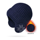 Men Women Winter Warm Plush Knitted Snow Fashion Hat Unisex New Outdoor Coldproof Ear Protection Wool Caps Snowflake logo