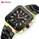 CURREN 8479 Luxury Stainless Steel High-End Square Men's Quartz Watch, Fashionable Business Wristwatch reloj hombre de gama alta