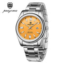 PAAZOMU Fashion Round Quartz Man Clock Waterproof Luminous Date Stainless Steel Watches For Men Luxury Business Men Wristwatch