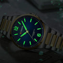 CURREN Luxury Minimalist Men's Watch Two Tone Golden Stainless Steel Business Quartz Wristwatch Simple Dress Clock Male