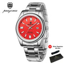 PAAZOMU Fashion Round Quartz Man Clock Waterproof Luminous Date Stainless Steel Watches For Men Luxury Business Men Wristwatch